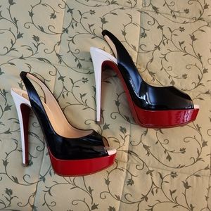Christian Louboutin Lady Peep slingback peep toe Eur 39.5